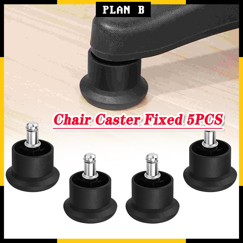 5pcs Bell Glides Office Chair Fixed Stationary Castors Swivel Chair