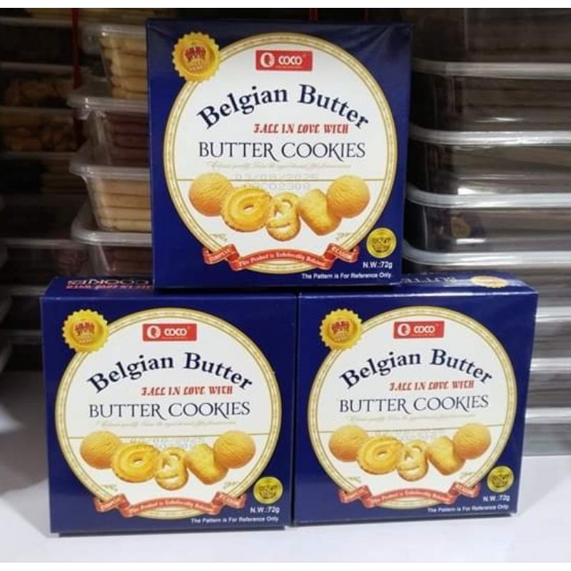 Belgian Butter Cookies By Coco Assorted Shape Cookies 72g Shopee Philippines