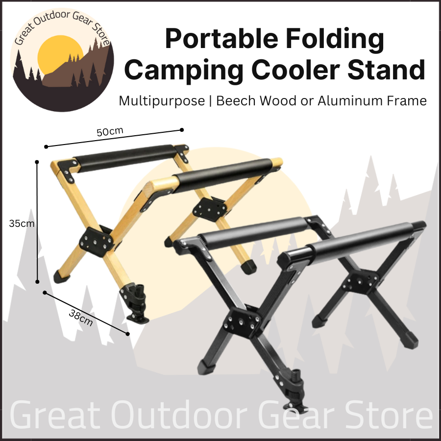 Portable Folding Outdoor Cooler Stand with Carry Bag AntiSlip Ice