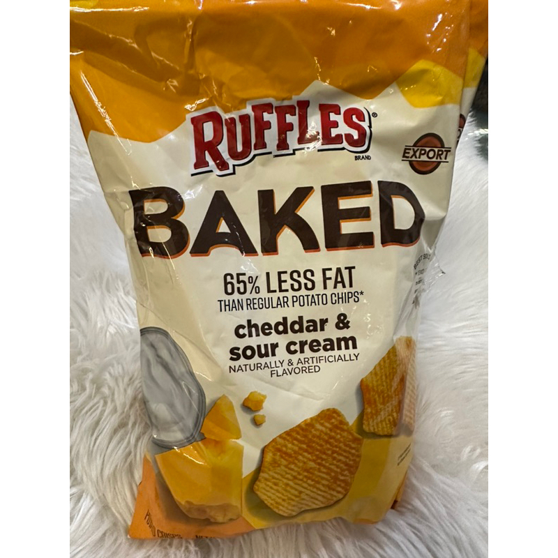 Ruffles Baked Potato Chips Cheddar and Sour Cream Flavored Snacks 6oz