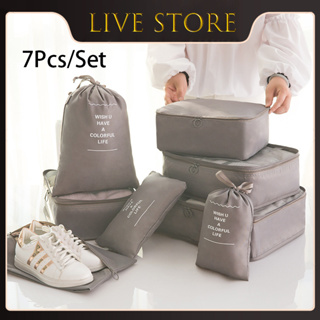 7pcs/set Storage Bag, Luggage Packing Organizer, Suitable For Suitcase