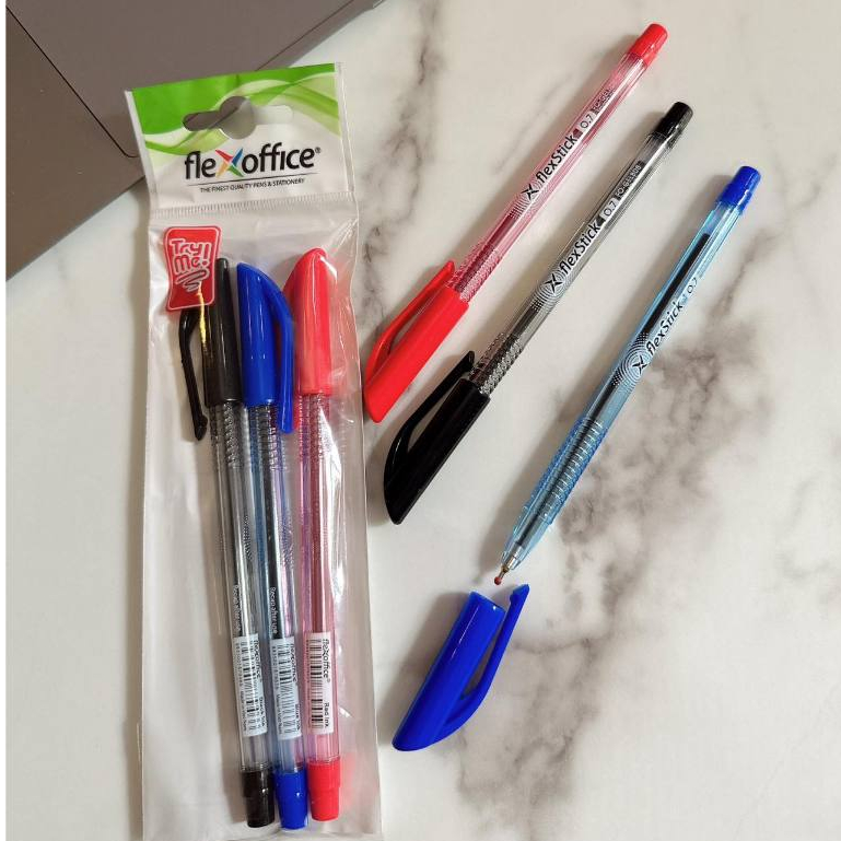Flexoffice 3pcs per pack 0.5mm/0.7mm Flexstick ballpen Stationery Pen ...