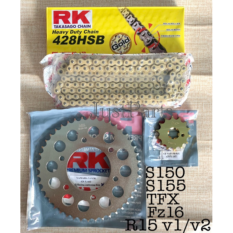 RK TAKASAGO Sprocket Set with Chain SNIPER 150/ SNIPER 155 / R15 (v1/v2 ...