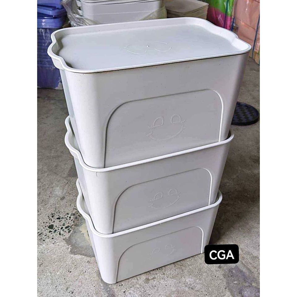 NEW DESIGN (WHITE ) Mas Makapal Mas Pinaganda XL PLASTIC STORAGE BOX ...