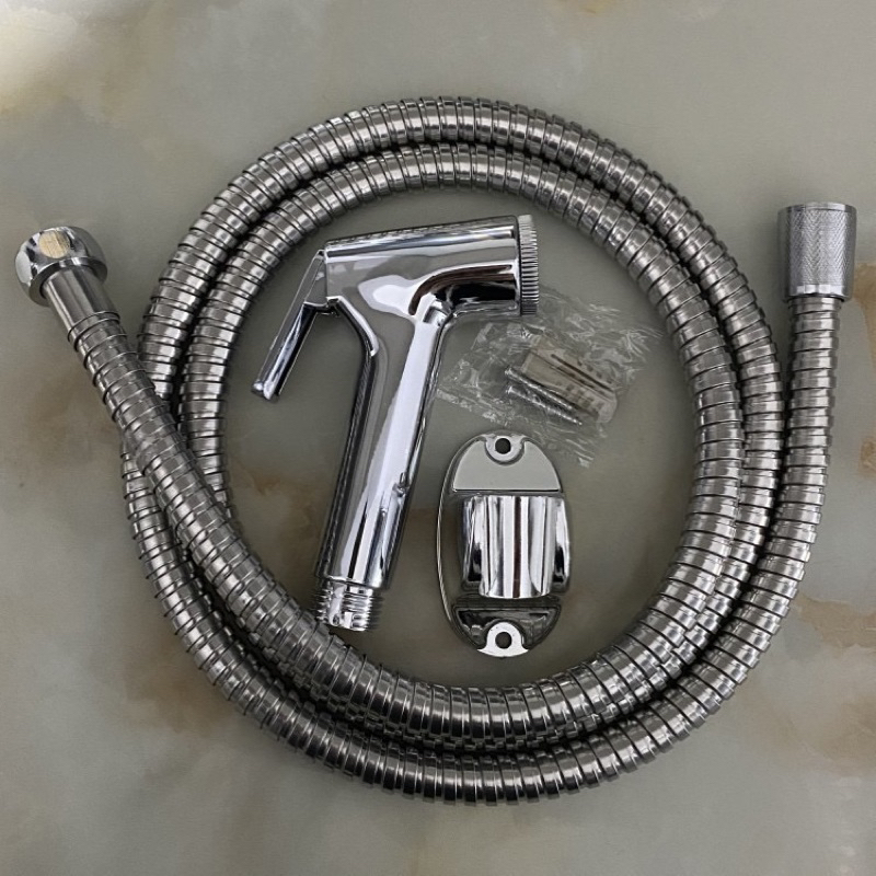 silver bidet set spiral set and head | Shopee Philippines