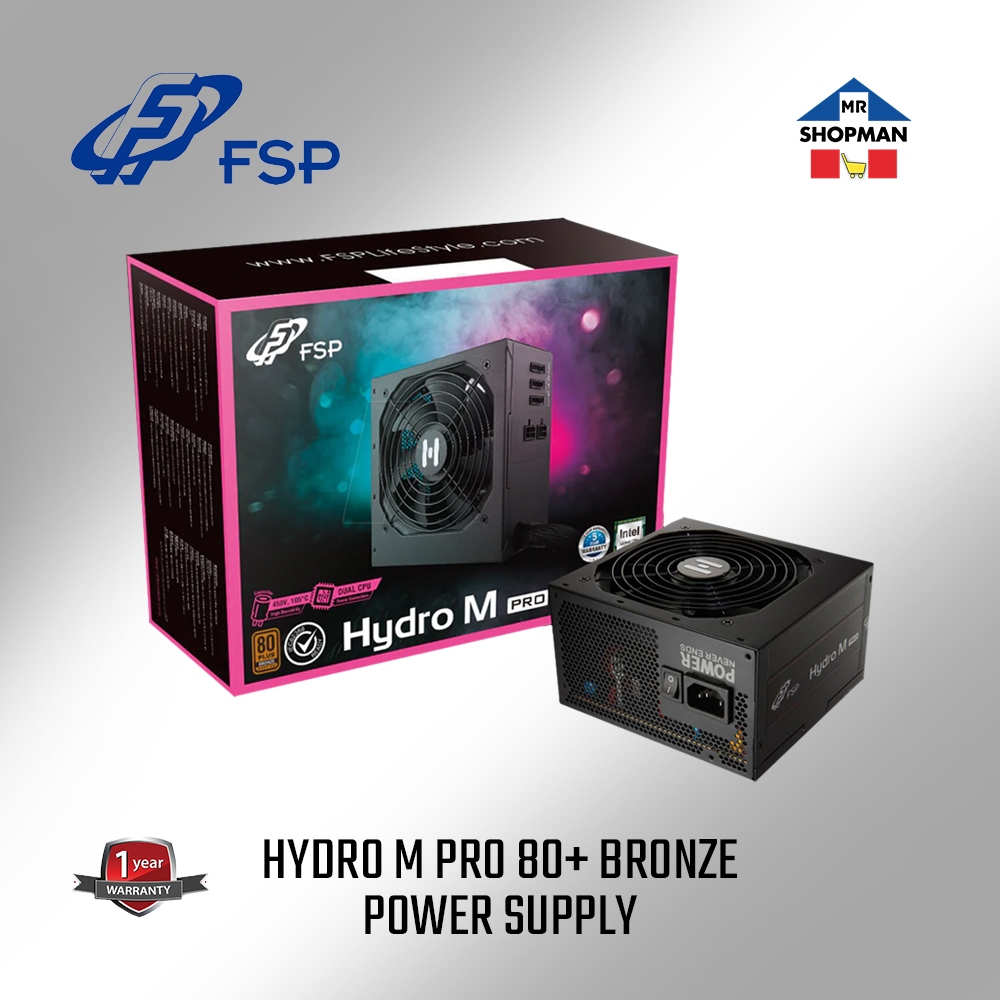 FSP Hydro M Pro 600W / 700W / 800W Semi Modular 80+ Bronze Power Supply