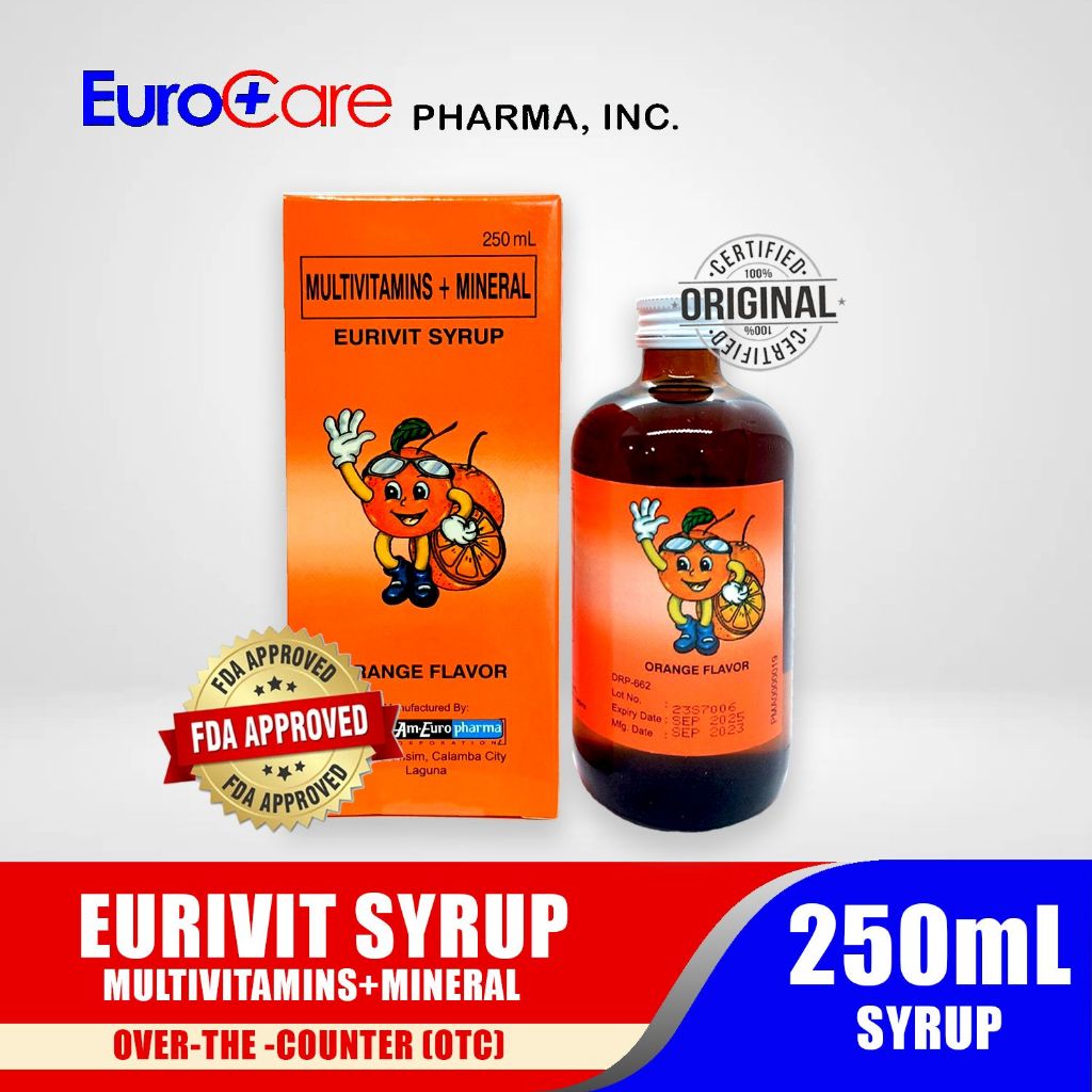 Eurivit Multivitamins Plus Minerals 250ml Syrup Shopee Philippines