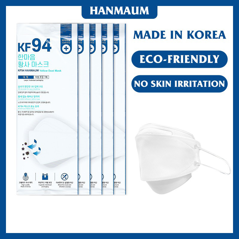 KF94 HANMAUM MASK KOREA WHITE FILTER RESPIRATOR FACE MASK Shopee