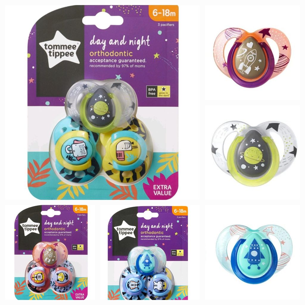 Tommee Tippee Day & Night "GLOW in the DARK" Orthodontic Pacifiers Shopee Philippines