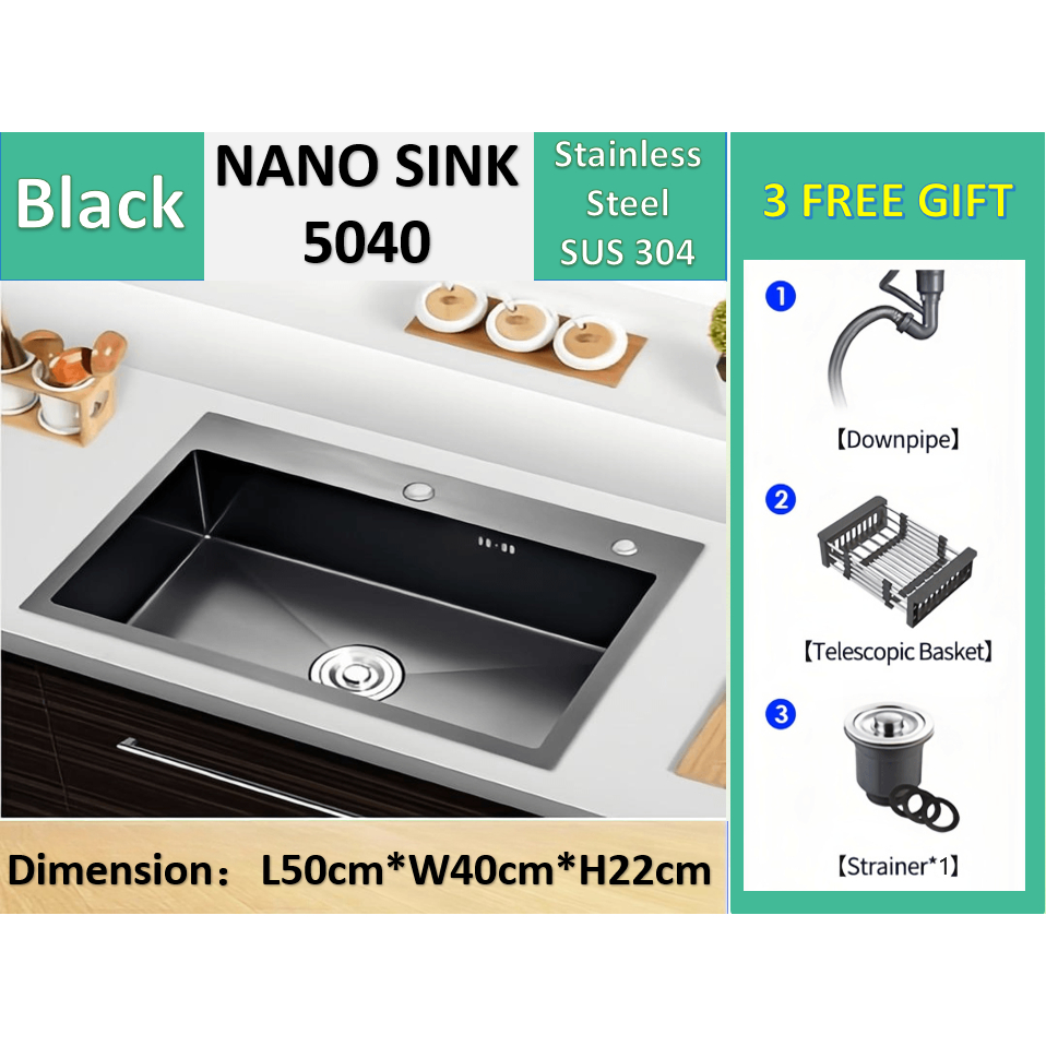 Small Size NANO Sink 304 Stainless Steel Handmade Kitchen Sink ...