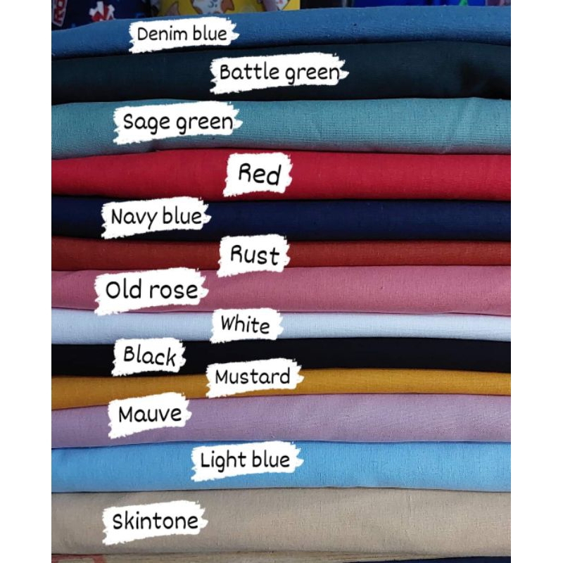 COTTON LINEN per Yard Shopee Philippines