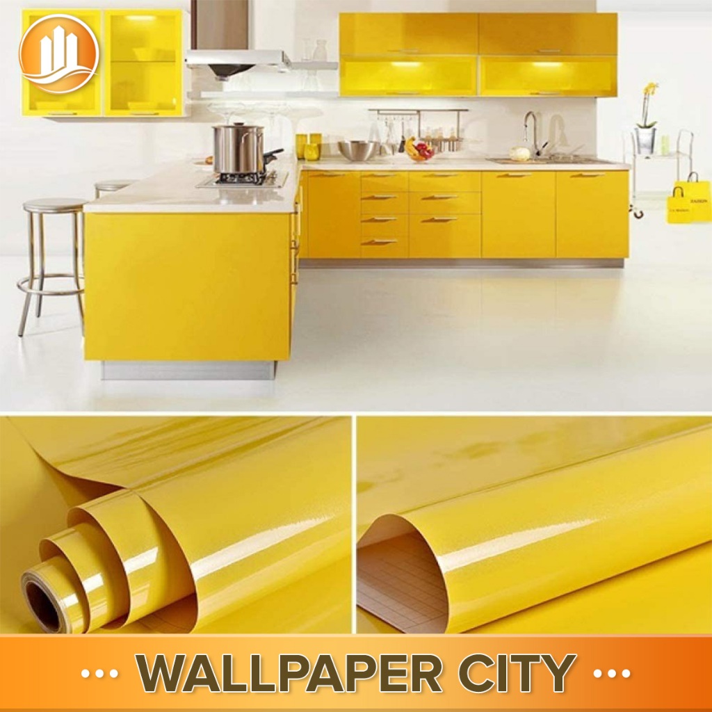 Glossy Wallpaper 5m x40cm Vinyl Contact Paper for Kitchen Door