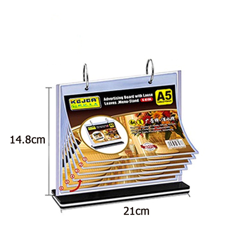 A4/A5 Loose Leaf Display Holder Upright Acrylic Restaurant Menu Stand ...