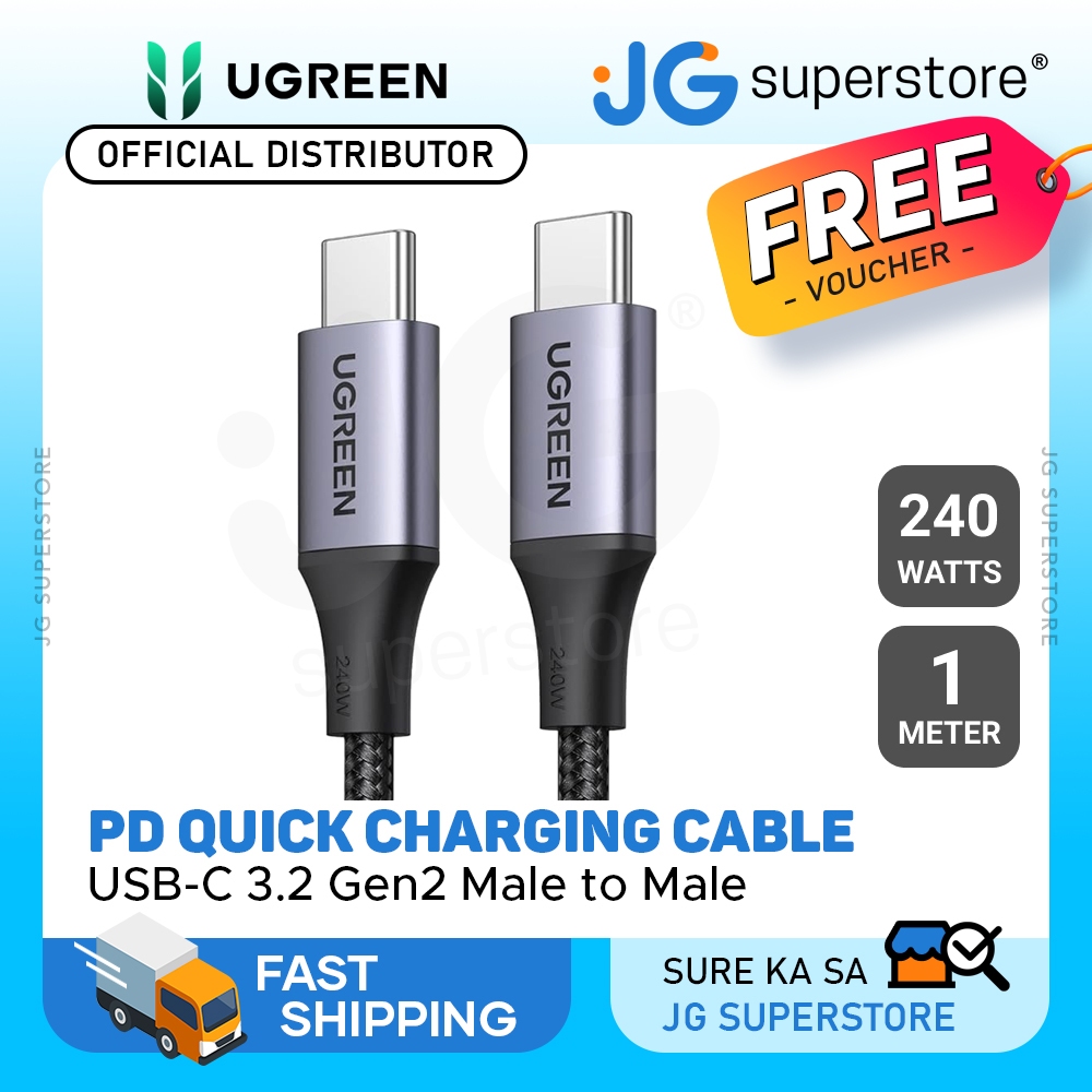 UGREEN 240W USB C PD 3.1 1 Meter Charging Cable Charger for Laptop ...