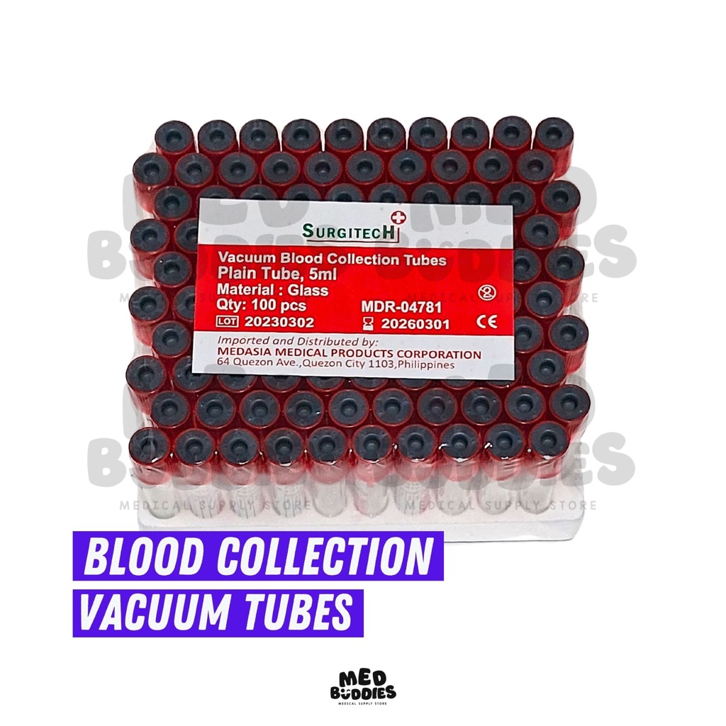 RED TOP / PLAIN TUBE Blood Collection Vacuum Tubes / Vacutainers (Sold