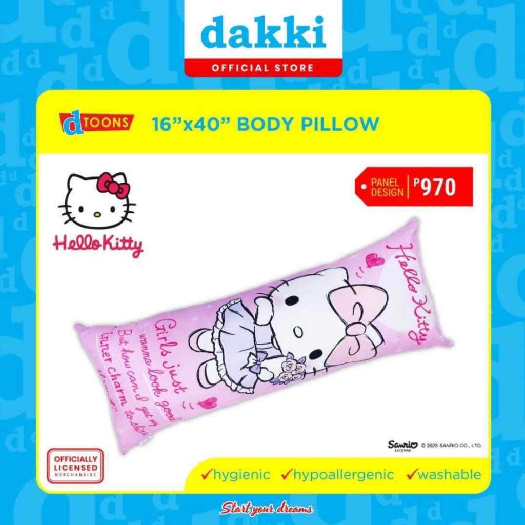 DAKKI BODY PILLOW 16X40 CHARACTERED DESIGN HELLO KITTY Shopee Philippines