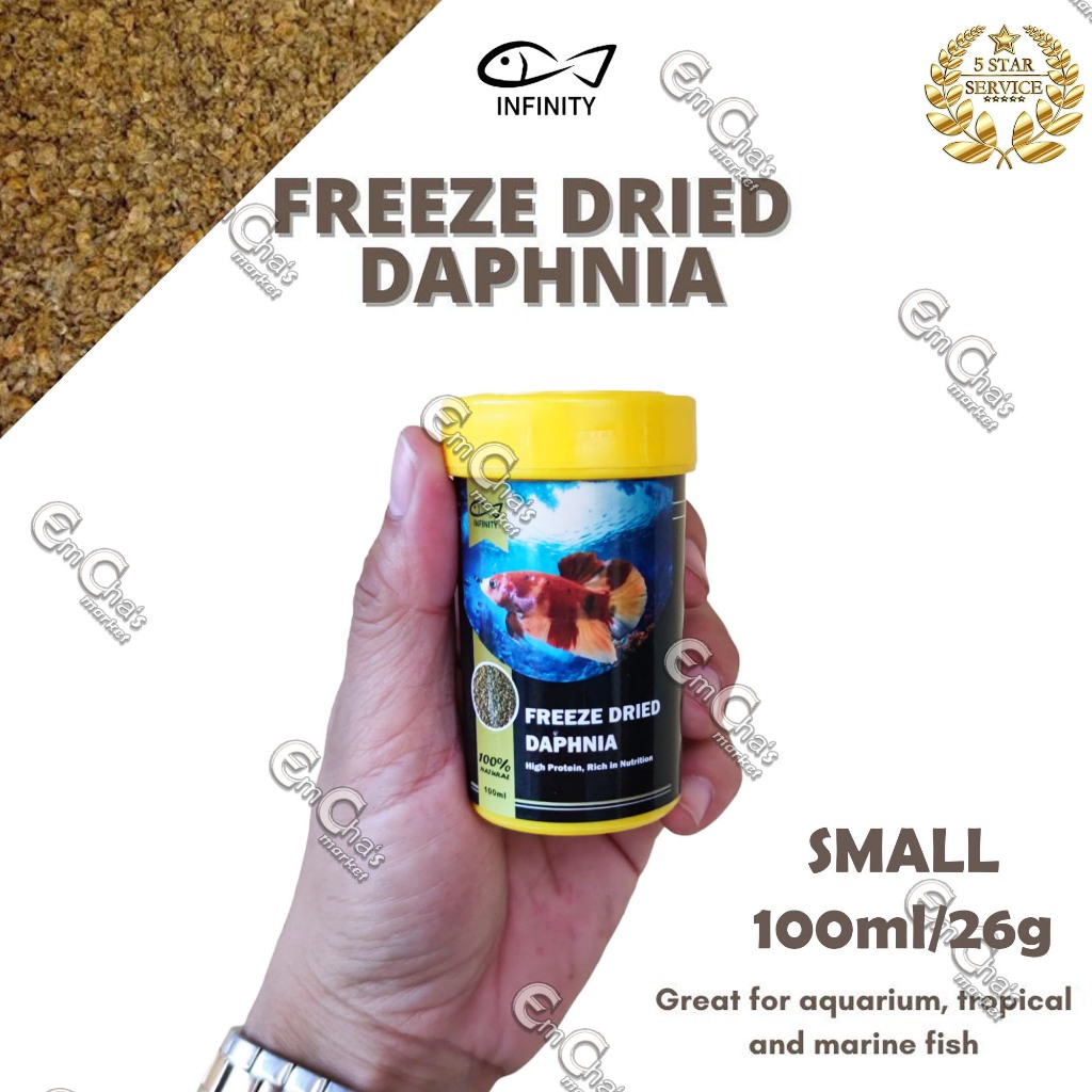 INFINITY FREEZE DRIED Daphnia (100ml SMALL) All Tropical Fish Food(ff