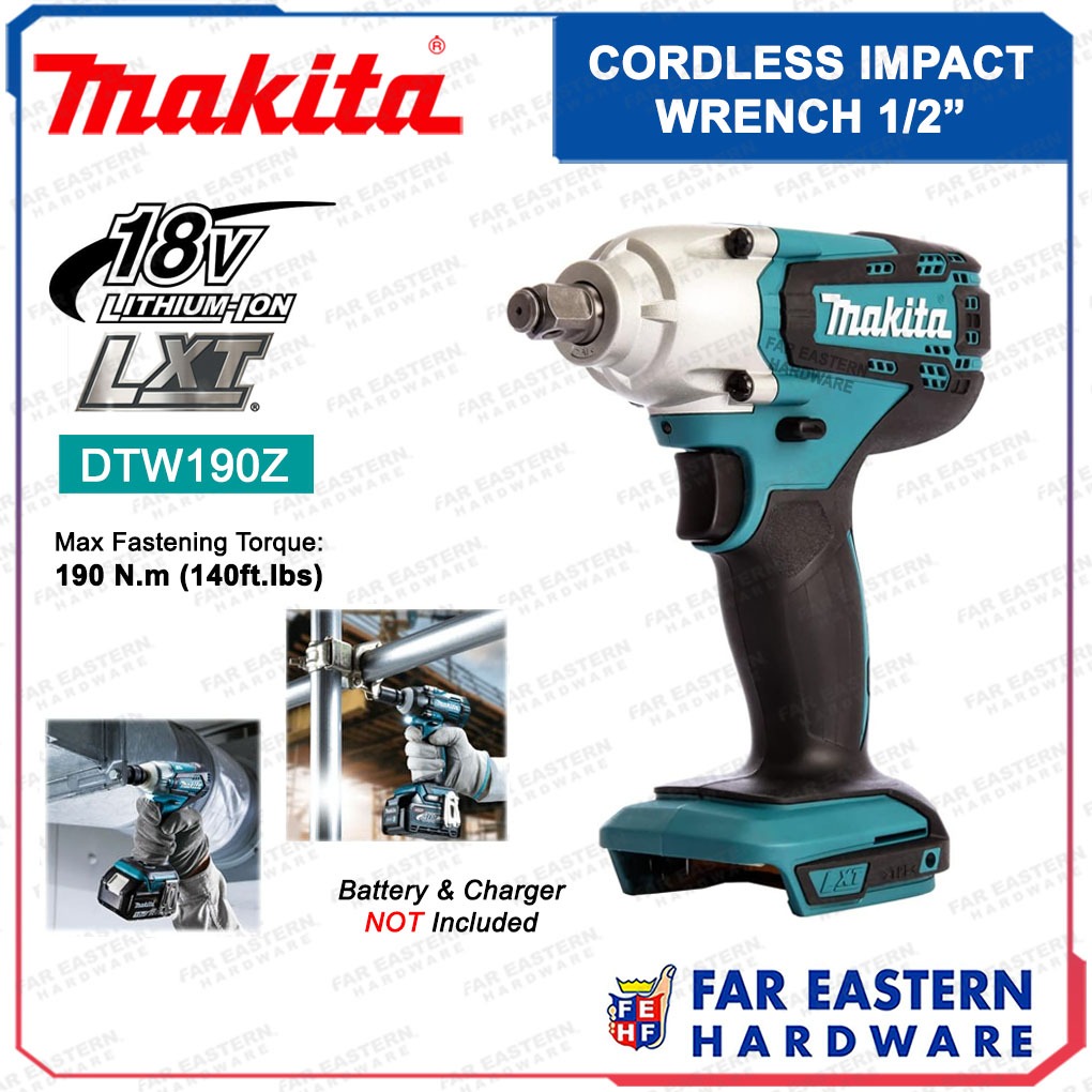 MAKITA DTW190Z Cordless Impact Wrench 1/2" Drive 18V (Baretool) MKPT18 Shopee Philippines