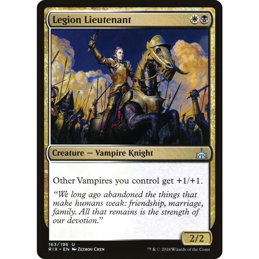 Legion Lieutenant rix-163 MTG Top Ratings Proxy (sticker is already on ...