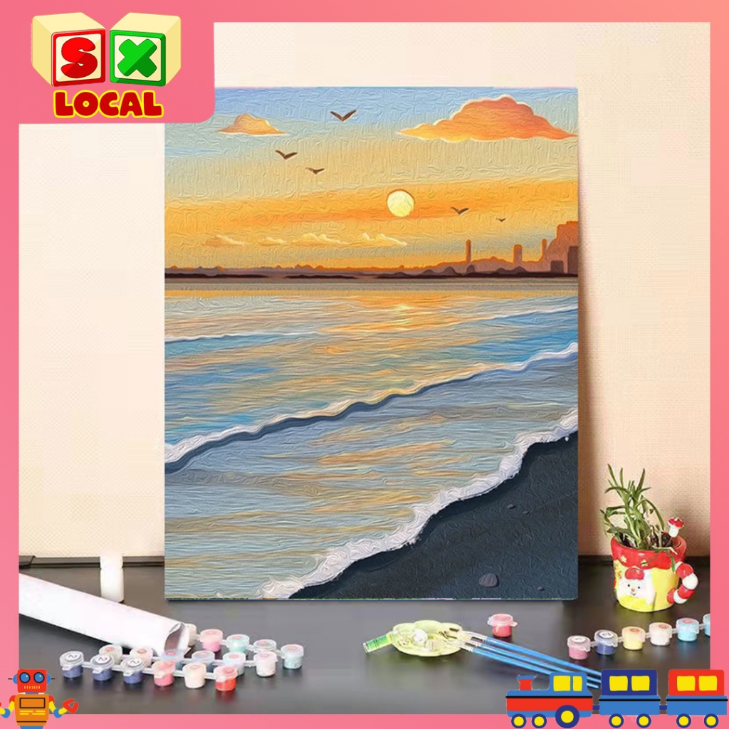 Digital Oil Paint By Numbers 40*50/30*40cm Canvas Frame Number Painting ...