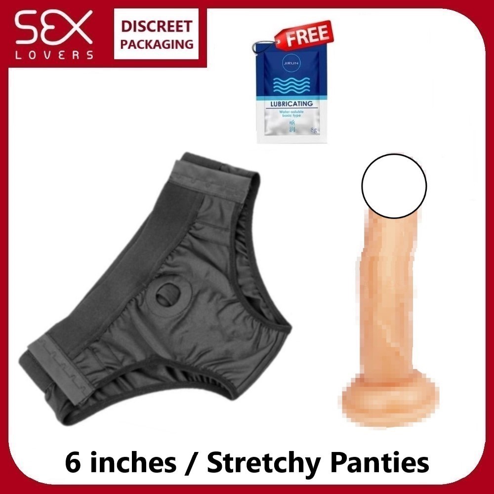 Flesh 4.5 or 6 inch dildo with elastic panties adult sex toys for women and  lesbian | Shopee Philippines