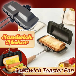 Hot Sandwich Maker Double Sided Non-Stick Sandwich Baking Pan Flip Grill  Pan for Breakfast Toast