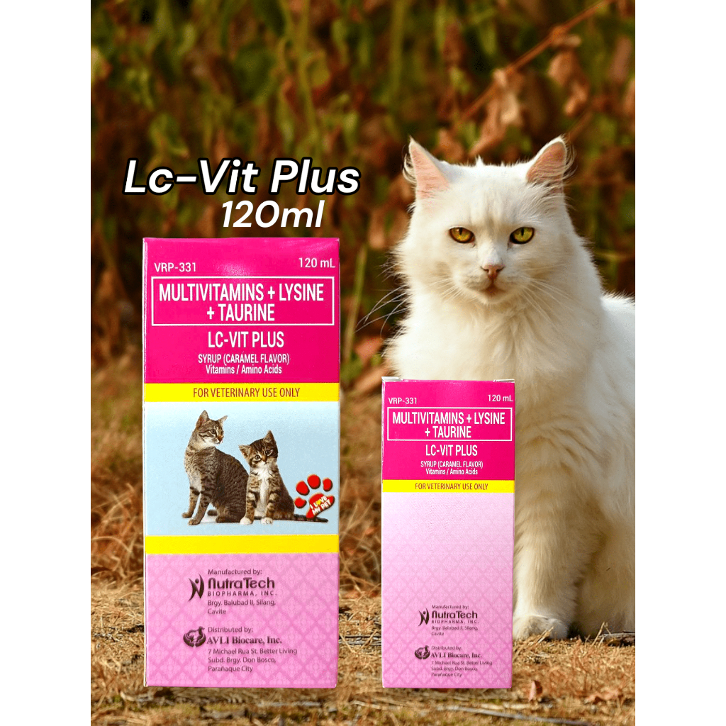 LCVIT PLUS 60ML/ 120ML FOR CATS (MULTIVITAMINS + LYSINE + TAURINE