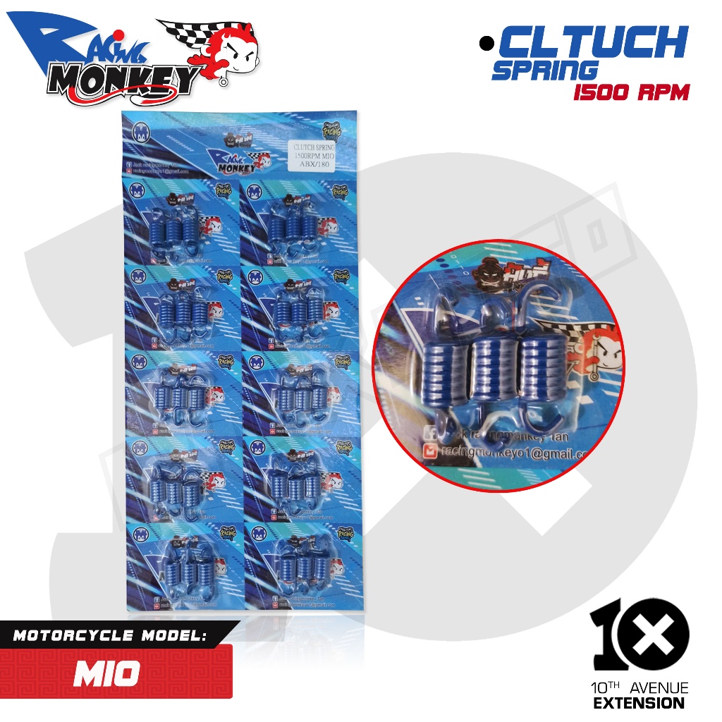 10thX Racing Monkey Clutch Spring 1500 RPM for Mio Motorcycle | Shopee ...