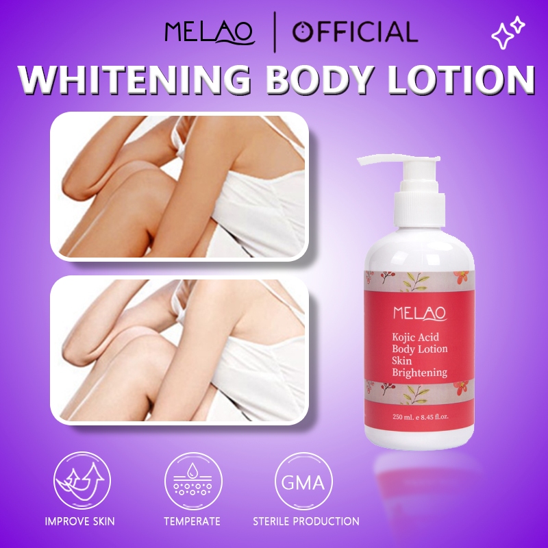 Melao 250ml Kojic Acid Body Lotion Moisture Removing Chicken Skin Long Lasting Fruit Care Lotion 