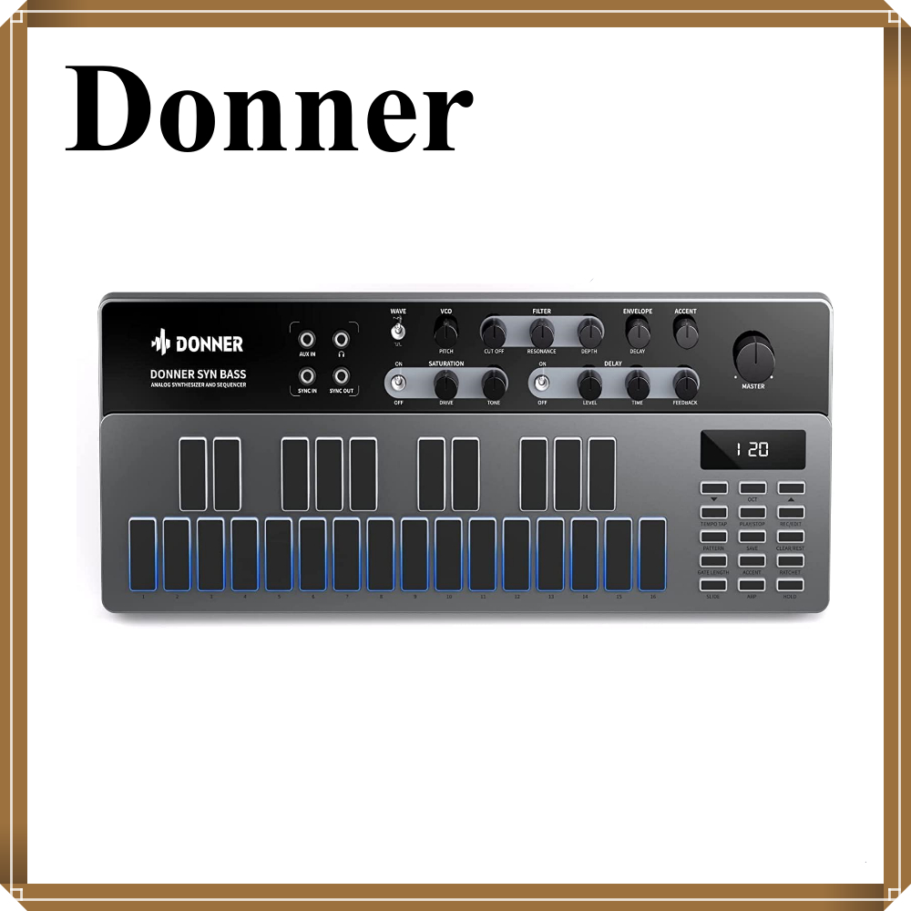 Donner Essential B1 アナログシンセサイザー Essential B1 Analog Bass Synthesizer & Sequencer Donner