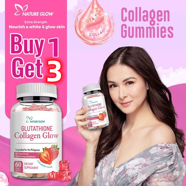 (BUY 1 GET 3) NATURE GLOW Glutathione Collagen Gummies AntiAging