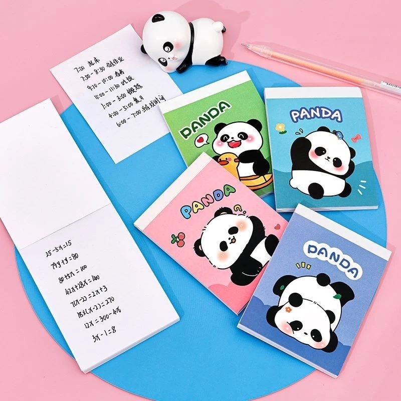 Cartoon Panda Note Pad Non-adhesive tear-off sticky notes Blank page ...