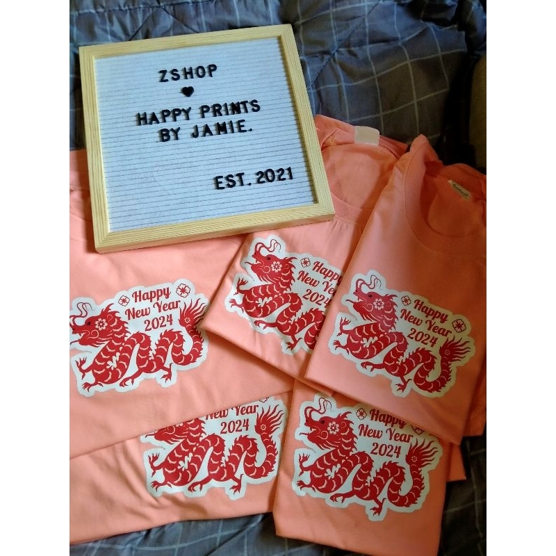 NEW YEAR 2024 LUCKY COLOR OF THE YEAR APRICOT CRUSH TSHIRT Shopee