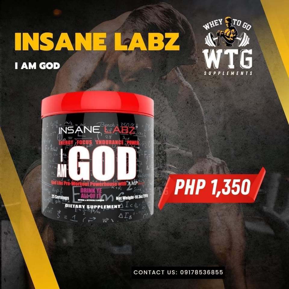 I am God Pre workout Php 1350 Shopee Philippines