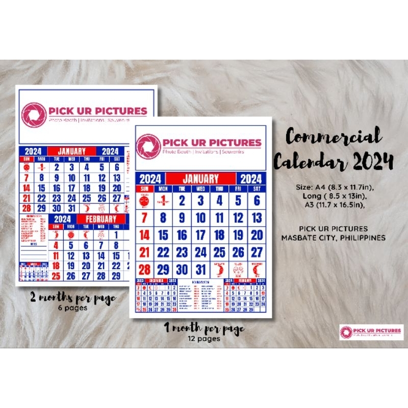 Commercial Calendar 2024 (Bulk Order) Shopee Philippines