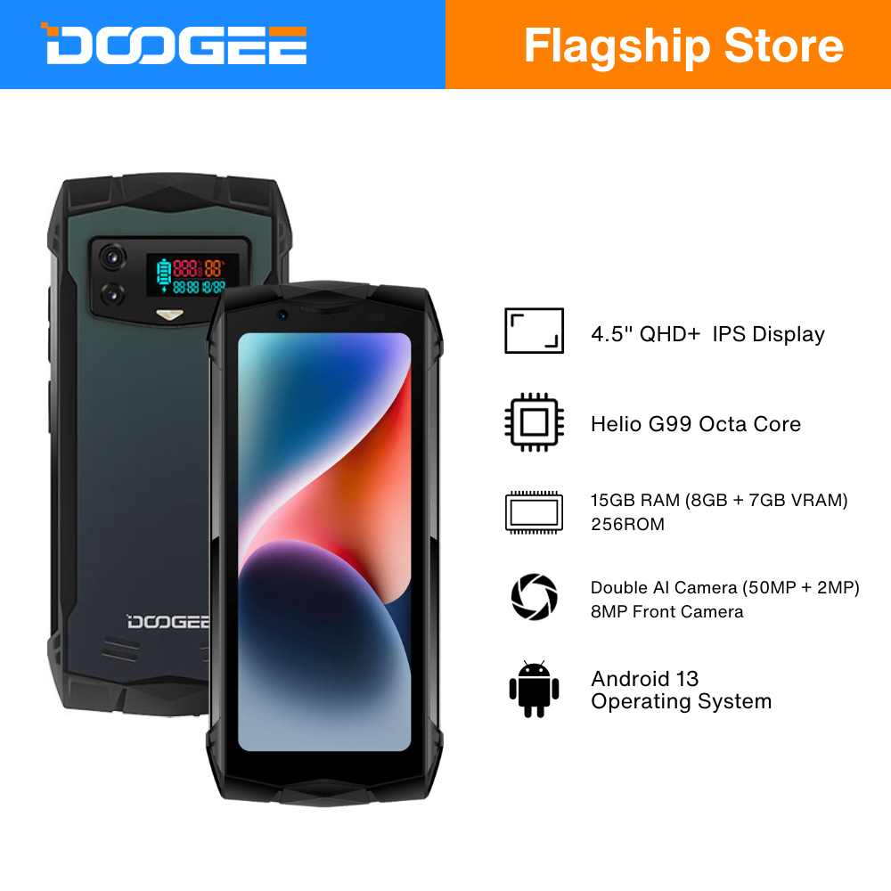 DOOGEE S100 Rugged Phone 6.58 FHD+ 120HZ Display Helio G99 12GB+256GB Octa  Core 108M Ai Main Camera 10800mAh 66W Fast Charging