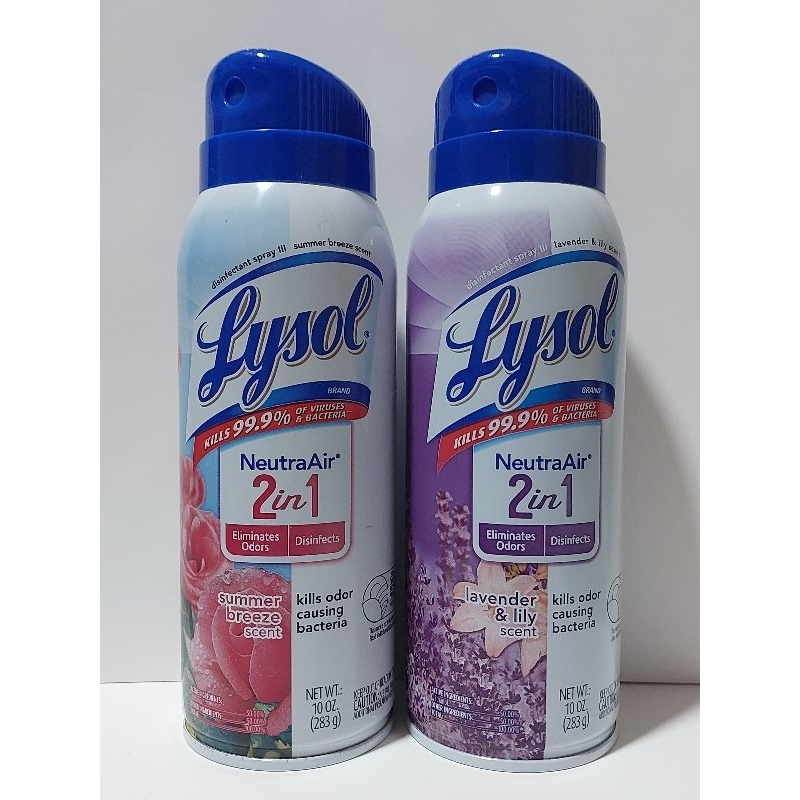 LYSOL Neutra Air 2 in 1 Disinfectant Spray 283g | Shopee Philippines