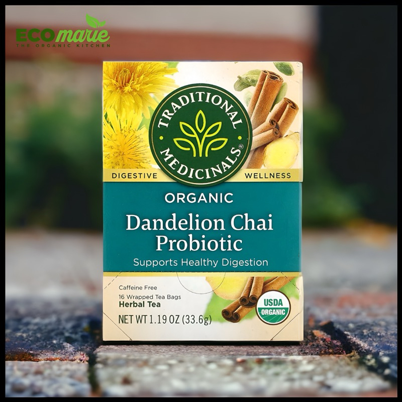 Traditional Medicinals Organic Dandelion Chai Probiotic 16 tea bags
