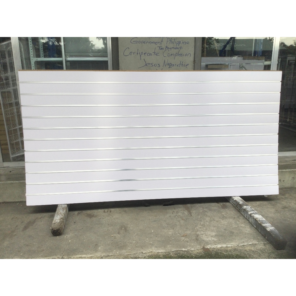 Slatwall Panel / Slot Wood (4ft x 8ft) Shopee Philippines