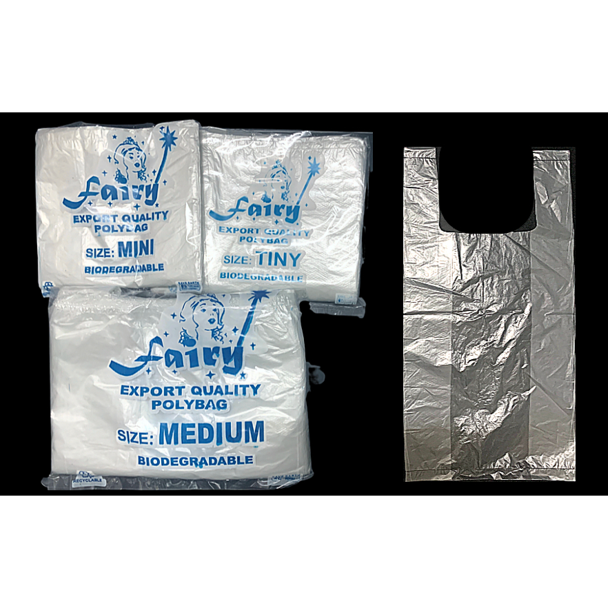 (SOLD PER BUNDLE / 10 PACKS) Fairy Transparent Sando Bag Plastic Clear ...