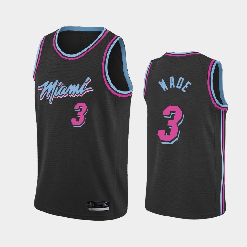 Miami Heat Dwayne Wade 3 City Black Jersey