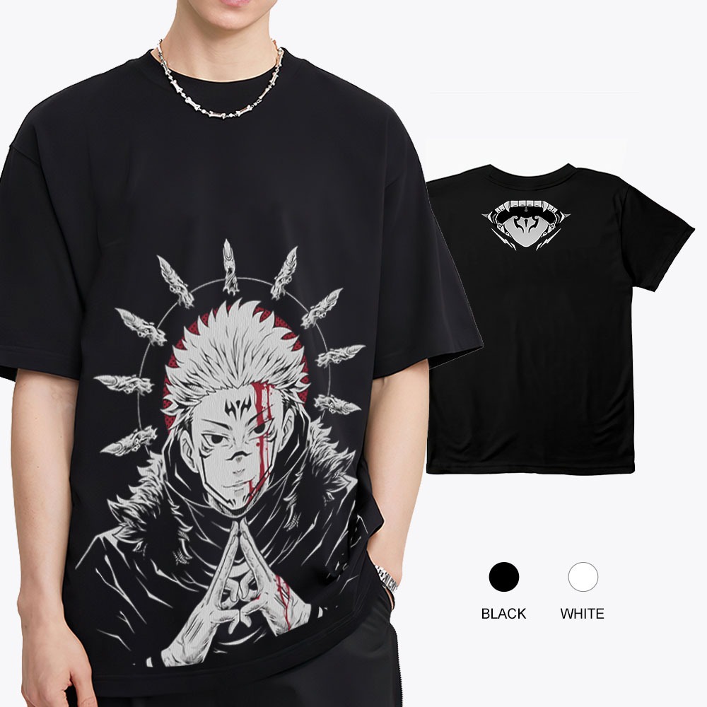 Anime Tshirt Jujutsu Kaisen Itadori Yuji & Ryomen Sukuna - Double-sided ...