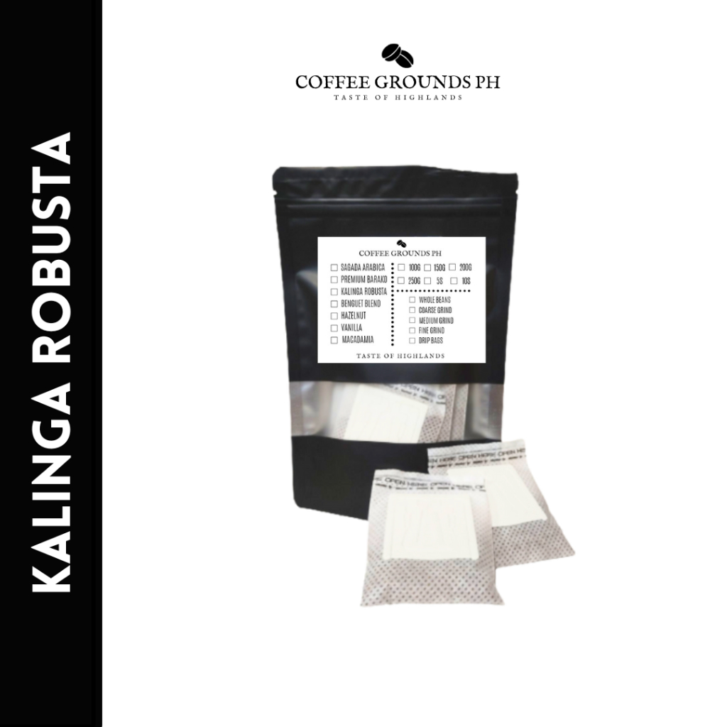 Coffee Grounds PH Kalinga Robusta Drip Coffee Bags Pour Over Coffee