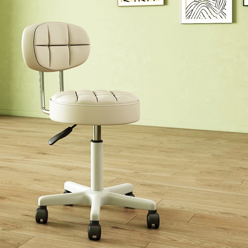Swivel Round Stool Hydraulic Chair With Wheels Adjustable Height Lounge