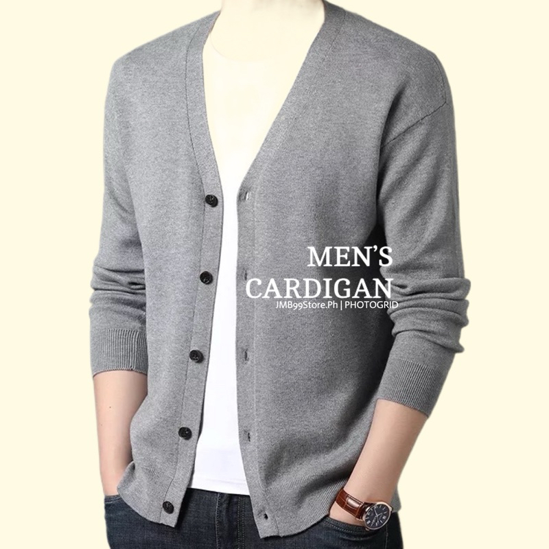 JMB | Ft S-L,V Neck Knitted Cardigan for Men | Shopee Philippines