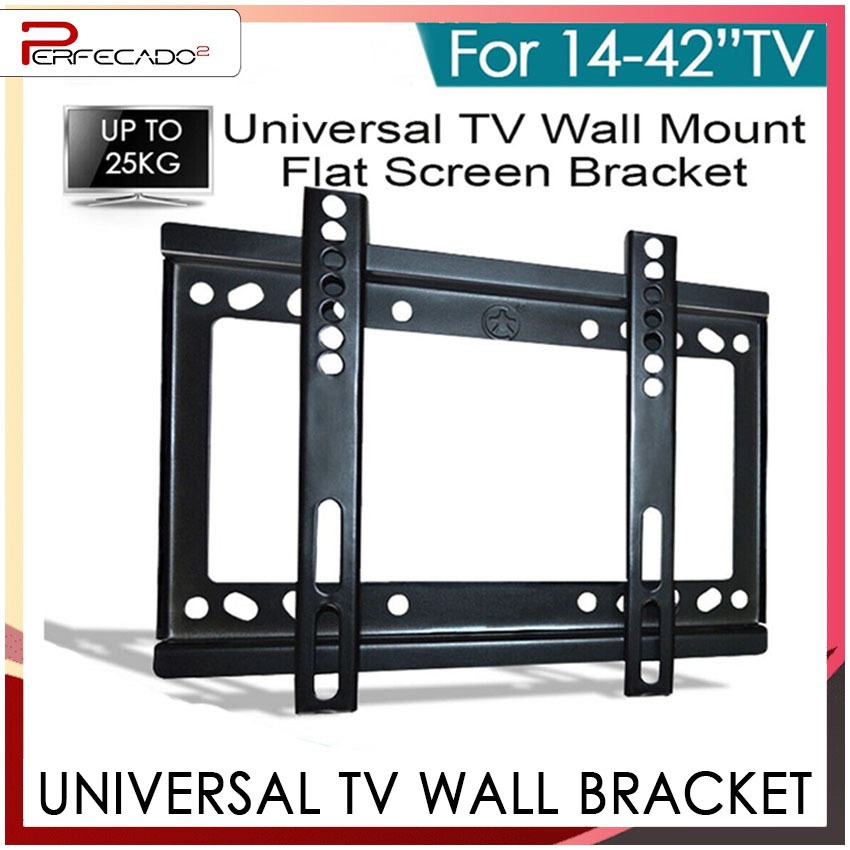 Universal TV Wall Mount Flat Screen Bracket HDTV Flat Panel TV Fixed