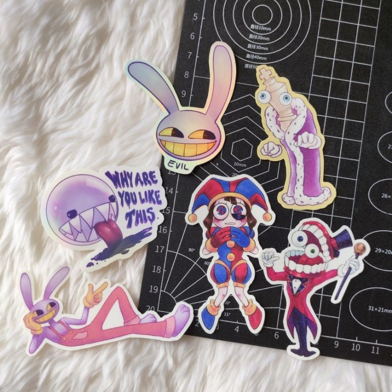 SUGARRUSHSATO The Amazing Digital Circus stickers (Pomni, Caine ...