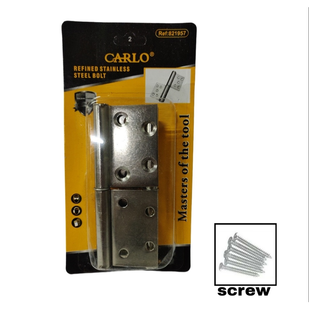 CARLO PVC DOOR HINGES (BUTTERFLY HINGES) 3x3/4x4 | Shopee Philippines