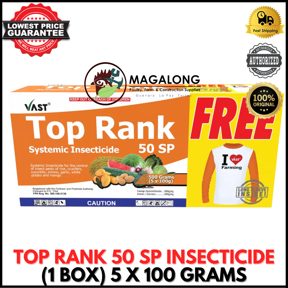 TOP RANK 50SP INSECTICIDE CARTAP HYDROCHLORIDE SYSTEMIC TopRank Like ...