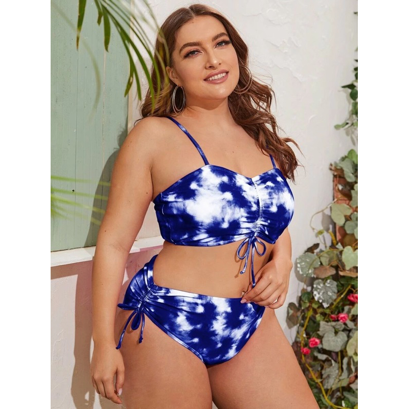 Tie dye cheap plus size swimwear